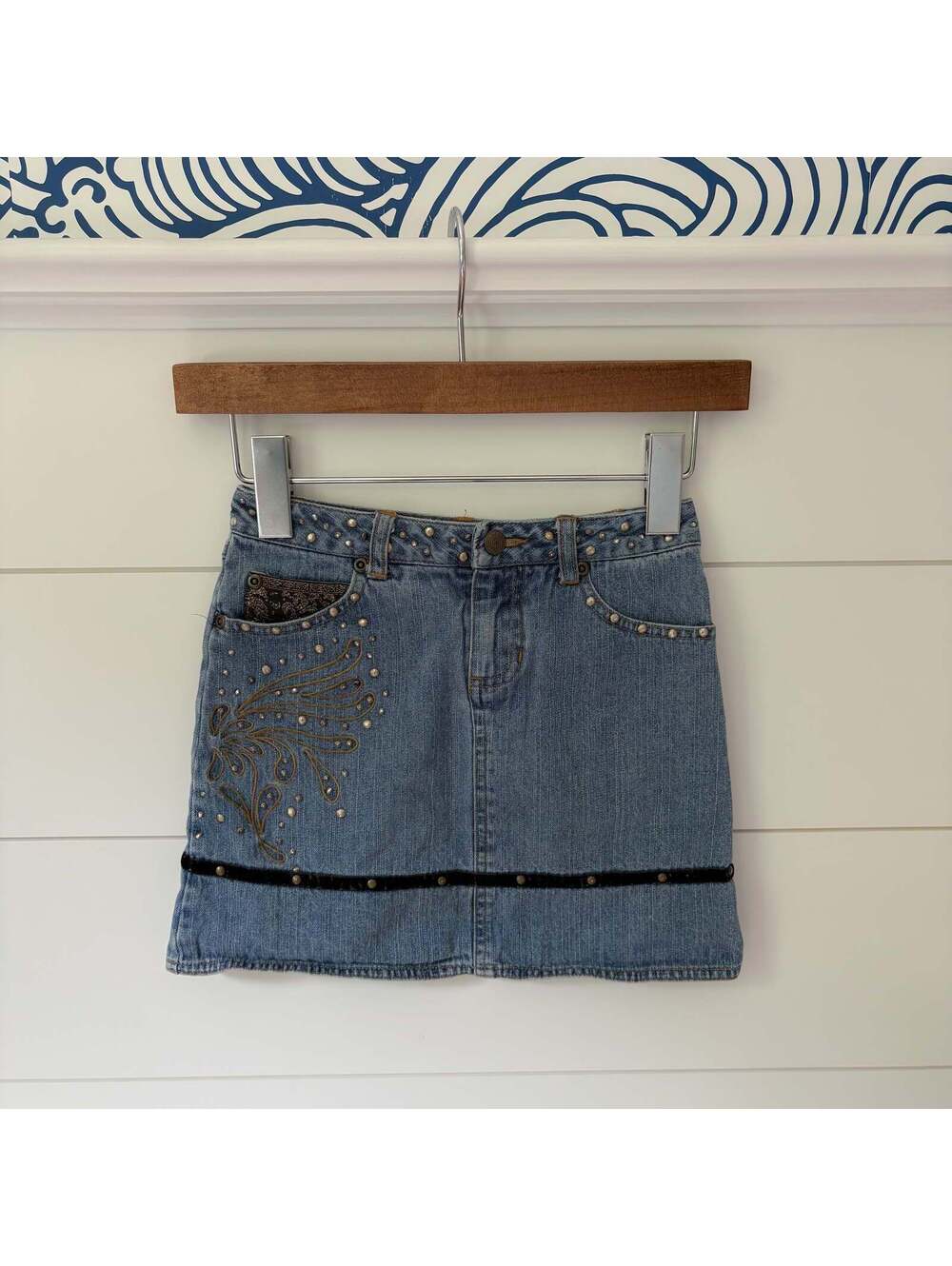 vintage y2k mary-kate & ashley denim skirt